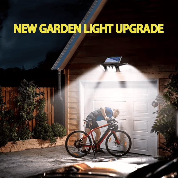 (2 - piece set)74 LED solar sensor lights with motion sensors, 3 - level brightness mode outdoor wall lights, suitable for front doors, courtyards, garages, and terraces - RnR Galore