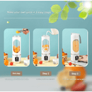2 - piece White and Green 7.4V Portable Blender Smoothie Maker 450ml Wireless Rechargeable Juicer Cup with 12 - Blade Stainless Steel Cutter, LED Digital Display, USB Charging Personal Blender for Travel Gym Office Home - RnR Galore