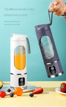 2 - piece White and Purple 7.4V Portable Blender Smoothie Maker 450ml Wireless Rechargeable Juicer Cup with 12 - Blade Stainless Steel Cutter, LED Digital Display, USB Charging Personal Blender for Travel Gym Office Home - RnR Galore