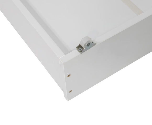 2 x Wooden Bed Frame Storage Trundle Drawers - White - RnR Galore