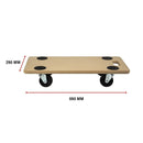 200kg Heavy Duty Hand Dolly Furniture Wooden Trolley Cart Moving Platform Mover - RnR Galore