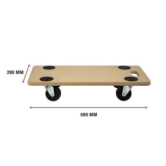 200kg Heavy Duty Hand Dolly Furniture Wooden Trolley Cart Moving Platform Mover - RnR Galore