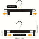 20pcs Black Plastic Pants Hanger Trousers Clips Durable Non Slip Clothes Hanger - RnR Galore
