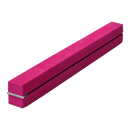 2.2m Gymnastics Folding Balance Beam Pink Synthetic Suede - RnR Galore