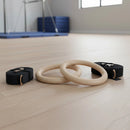 235mm Wooden Gymnastic Rings – Olympic Gym Strength Training & Fitness - RnR Galore
