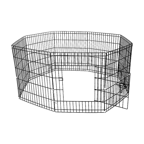 24" 8 Panel Pet Dog Playpen Puppy Exercise Cage Enclosure Fence Play Pen - RnR Galore