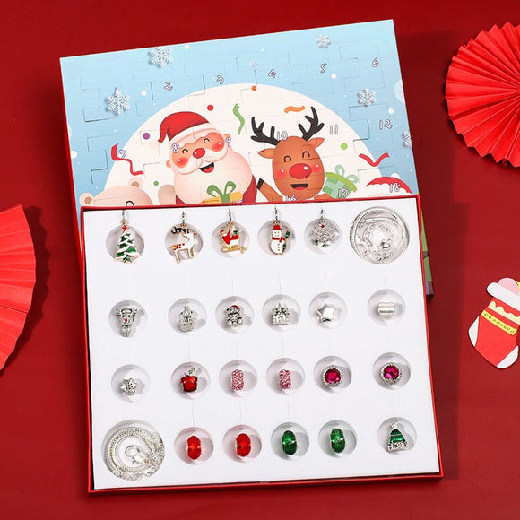 24 - Day Christmas Advent Calendar DIY Bracelet Set, Festive Charm & Bead Kit for Aussie Xmas Gifting & Crafting - RnR Galore