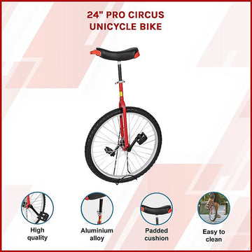 24 Inch Pro Circus Unicycle for Performance Training Indoor Show Use - RnR Galore
