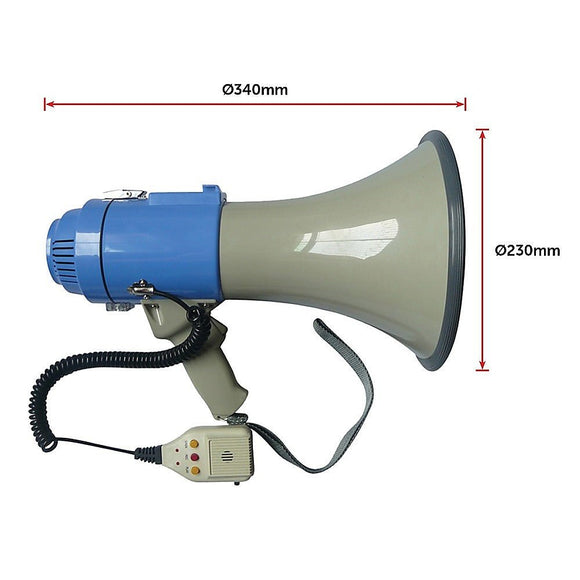 25W Megaphone PA System Loud Speaker Voice Recorder - RnR Galore