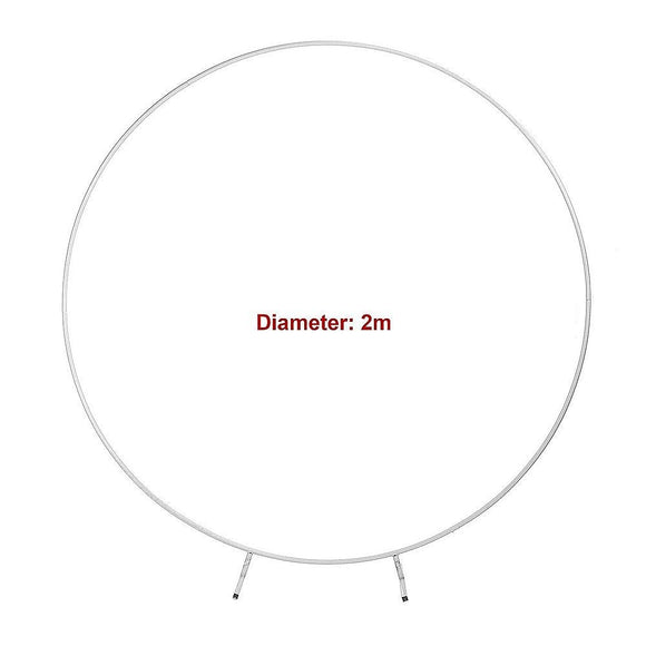 2M Wedding Hoop Round Circle Arch Backdrop Flower Display Stand Frame Background - RnR Galore