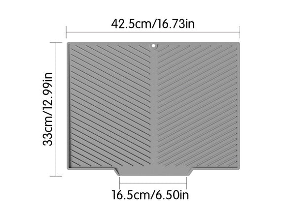 2PC White Multi - Use Drain Mat (43x33 cm) – Non - Slip Heat Protection for Dish Drying & Prep - RnR Galore