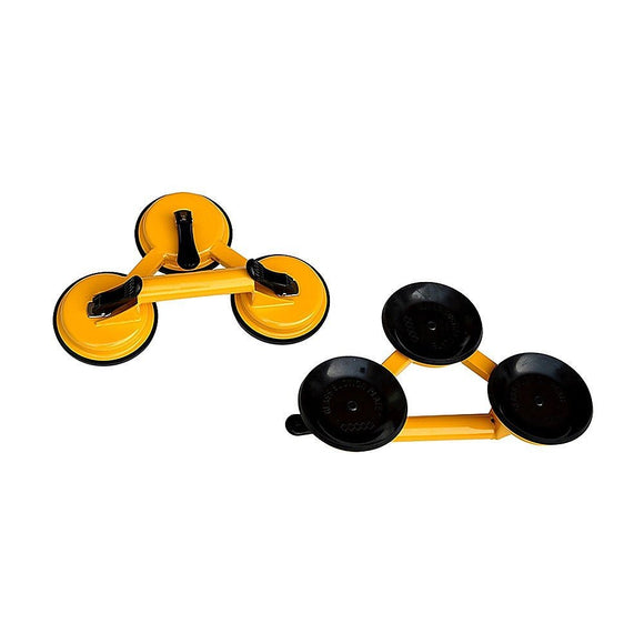 2x 150kg Load Aluminum Triple Suction Cup Pad Glazer Glass Sucker Remover Lifter - RnR Galore