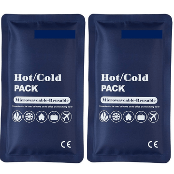 2x HOT COLD PACK First Aid Reusable Ice Heat Gel Packs Microwaveable Relief - RnR Galore
