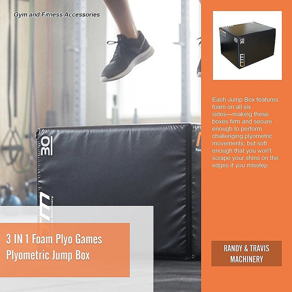 3 IN 1 Foam Plyo Games Plyometric Jump Box - RnR Galore