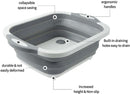 3 - in - 1 Grey Collapsible Cutting Board & Drain Basin & Storage Tub - Portable Multifunctional Food Grade Storage Basket(37x27x12cm) - RnR Galore
