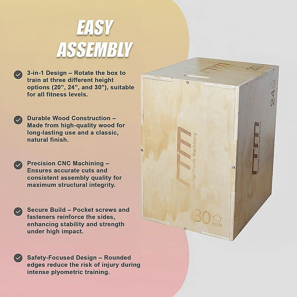 3 IN 1 Wood Plyo Games Plyometric Jump Box - RnR Galore