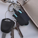 3 - PCS Blue Portable Hair Tie Organizer Keychain Compact Hair Accessories Holder with Clip for Travel School Bag and Purse - RnR Galore