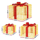 3 PCS Christmas Lights 240 LED Fairy Light Gift Box Decorations Jingle Jollys - RnR Galore
