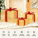 3 PCS Christmas Lights 240 LED Fairy Light Gift Box Decorations Jingle Jollys - RnR Galore