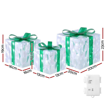 3 PCS Christmas Lights 70 LED Fairy Light Gift Box Jingle Jollys - RnR Galore