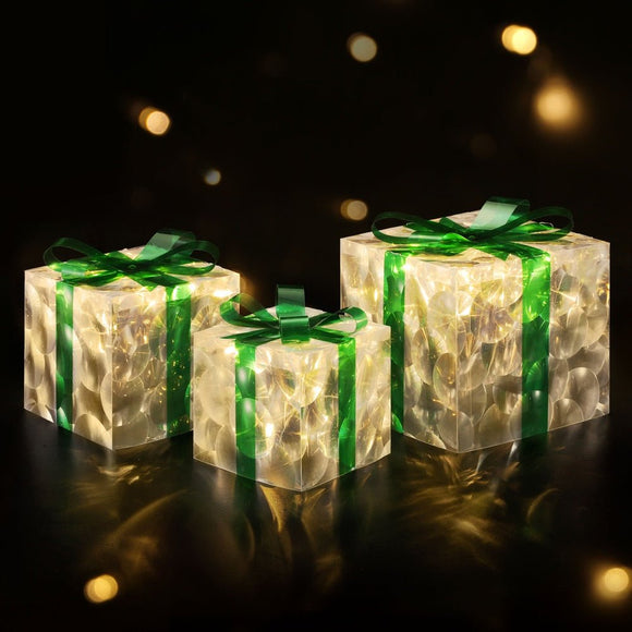 3 PCS Christmas Lights 70 LED Fairy Light Gift Box Jingle Jollys - RnR Galore