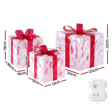 3 PCS Christmas Lights 70 LED Fairy Light Gift Box Jingle Jollys - RnR Galore