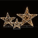3 PCS Christmas Lights 900 LED Fairy Light Star Decorations Jingle Jollys - RnR Galore