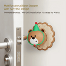 3 Pcs (Pink + Brown + Yellow) Adorable Bear Wall Protector - Multi - Use Self - Adhesive Door Stopper Bumper - RnR Galore