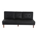 3 Seater Adjustable Sofa Bed With Cup Holder Black - RnR Galore