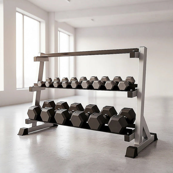 3 Tier Dumbbell Rack for Dumbbell Weights Storage - RnR Galore