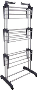 3 Tier Foldable Clothes Drying Rack for Laundry Dryer with Hanger Stand Rail Indoor - RnR Galore