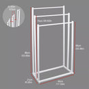 3 Tier Metal Towel Rack Freestanding 3 Bars Drying Shelf Holder Stand Organizer - RnR Galore