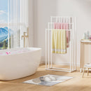 3 Tier Metal Towel Rack Freestanding 3 Bars Drying Shelf Holder Stand Organizer - RnR Galore