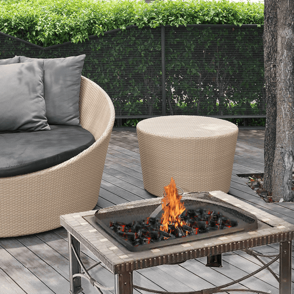 30" Square Slate Tile Fire Pit Outdoor Patio Heater Fireplace - RnR Galore