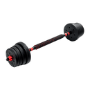 30kg Adjustable Rubber Dumbbell Set Barbell Home GYM Exercise Weights - RnR Galore