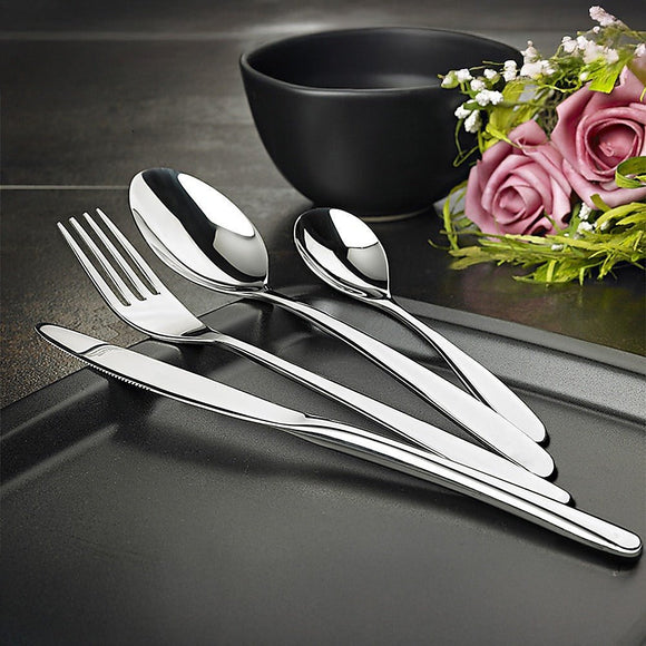 32 Piece Stainless Steel Cutlery Set Knives Fork Spoon Teaspoon - RnR Galore