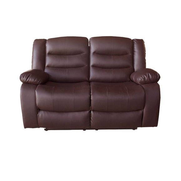 3+2 Seater Recliner Sofa In Faux Leather Lounge Couch in Brown - RnR Galore