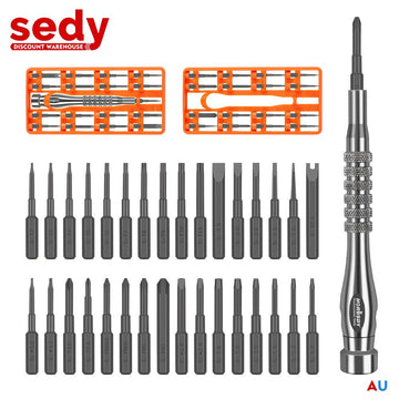 33 PC PRECISION SCREWDRIVER SET BITS PHILIP FLAT SLOTTED TORX HEX ELECTRONIC FIX - RnR Galore