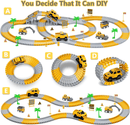 343 track - building sets, track - course - STEM learning toys, construction vehicles (concrete mixers, dump trucks), Track - birthday/Christmas gifts for boys - Developing motor skills and creativity - Compatible with the major - RnR Galore