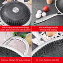34cm 304 Stainless Steel Non - Stick Stir Fry Cooking Kitchen Honeycomb Wok Pan with Lid - RnR Galore