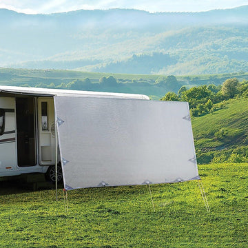 3.4m Caravan Privacy Screen Side Sunscreen Sun Shade for 12' Roll Out Awning - RnR Galore