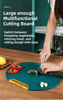 35X35CM Thickened Circular Standable Cutting Board - Food - Grade Double - Sided Kitchen Board with Space - Saving Vertical Storage - RnR Galore