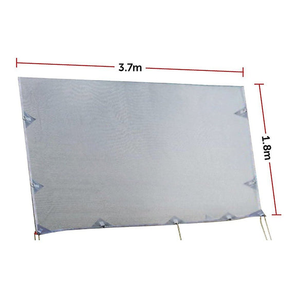 3.7m Caravan Privacy Screen Side Sunscreen Sun Shade for 13' Roll Out Awning - RnR Galore
