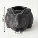 3D printed animal flower pots suitable for home and garden. Gray rabbit single piece. - RnR Galore