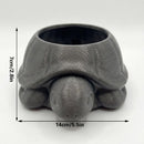 3D printed animal flower pots suitable for home and garden. Gray turtle single piece. - RnR Galore