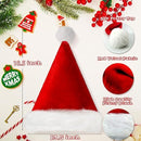 3Pack Christmas Santa Hats for Adults - Extra Thicken Velvet Santa Claus Hats for Women Men Fluffy Plush Xmas Hats Christmas Party Supplies New Year's Eve Party Hats for Adults Teenagers - RnR Galore