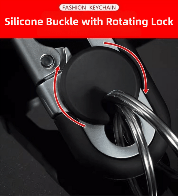 3pc Red Durable Zinc Alloy Carabiner Keychain – Secure Twist Lock & Dual Key Rings - RnR Galore