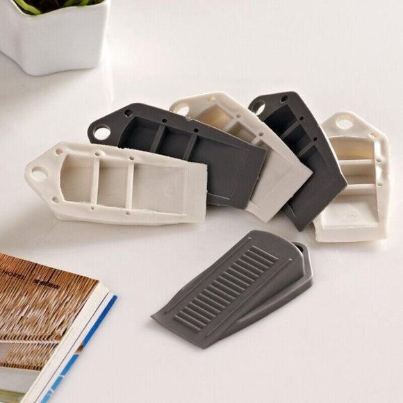 3Pcs Thick Rubber Wedge Door Stoppers Floor Carpet Heavy Duty Door Stop Security - Grey - RnR Galore