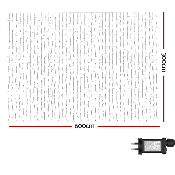 3X6M Christmas Lights Curtain Light 960 LED RGB Remote Jingle Jollys - RnR Galore