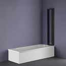 4 Fold Black Folding Bath Shower Screen Door Panel 1000 x 1400mm - RnR Galore